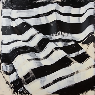 Black and White Abstract Painting