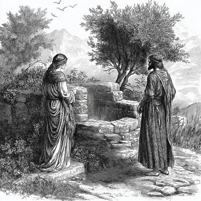 Rachel and Jacob near the well