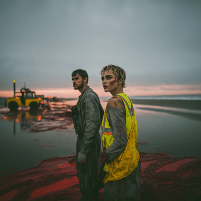 Dystopian Beach Scene