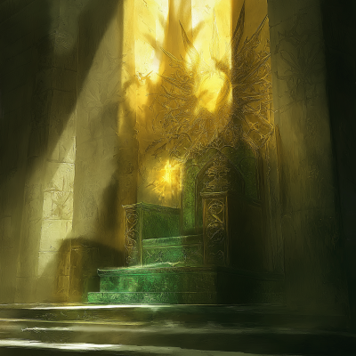 Golden and Jade Throne Illustration