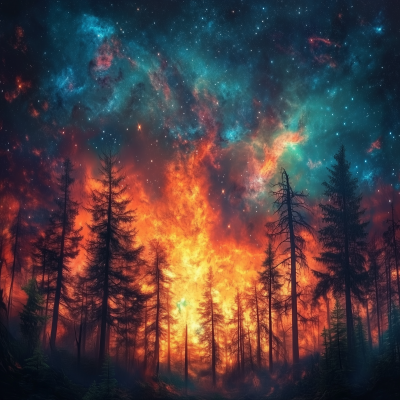 Burning Forest Galaxy