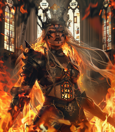 Harlequeen in a Burning Church