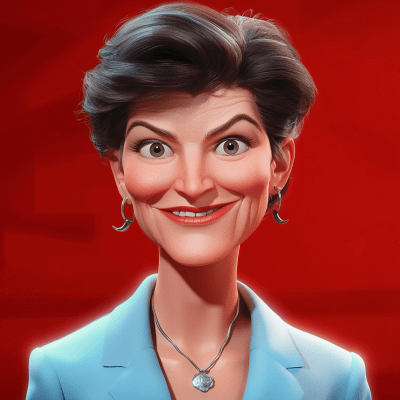 Evil Middle Character in Disney Pixar Style Portrait