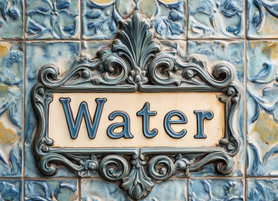 Ornate Water Sign