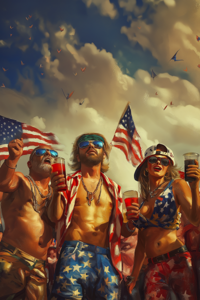 Redneck Style Independence Day Party Poster