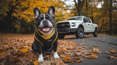 French Bulldog in Autumn Setting