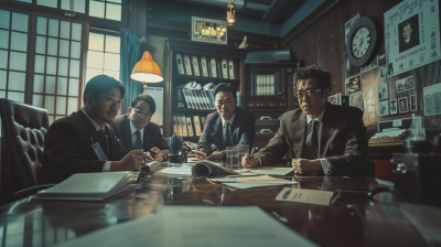 Vintage Asian Business Salesmen