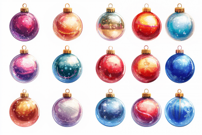 Christmas Tree Toys Set Illustration