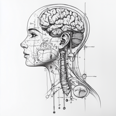 Medical Doodle Line Art