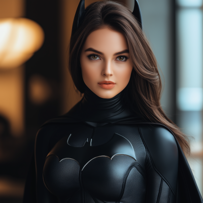 Bat Girl in Tight Suit