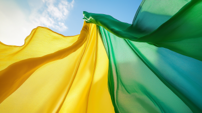 Silk Flag Fluttering in the Breeze