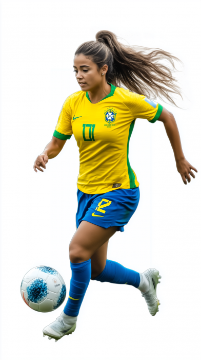 Female Soccer Player in Motion