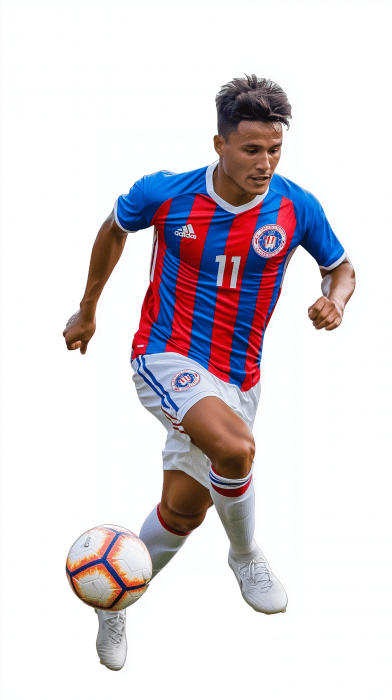 Paraguayan Soccer Player in Motion