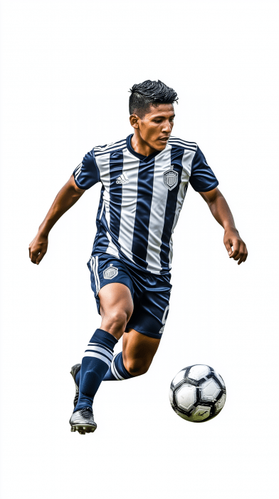 Peruvian Soccer Player in Motion