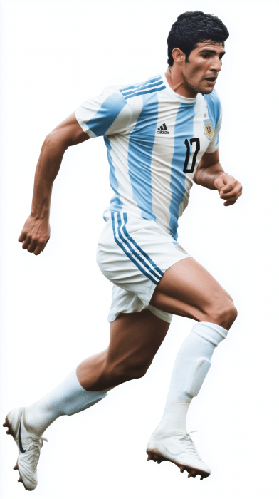 Argentinian Soccer Player in Motion