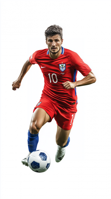 Chilean Soccer Player in Motion