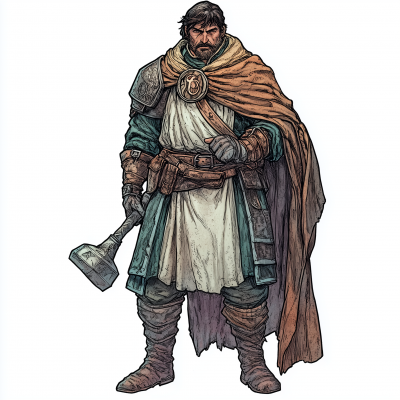 Human Cleric Character Art