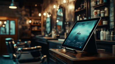 Barber Shop iPad Screen Mockup