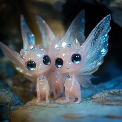 Rose Quartz Fairies in Diamond Cave