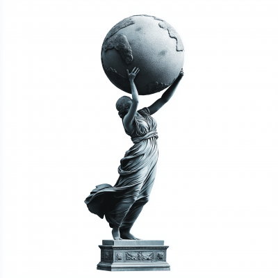 Feminine Atlas Statue