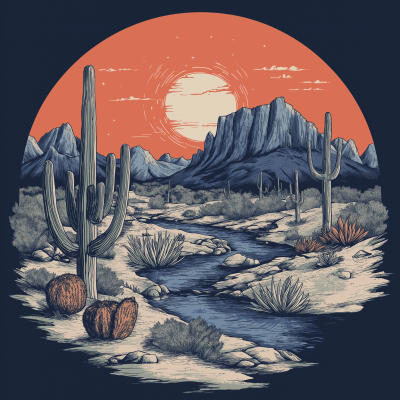 Desert Wildlife Illustration