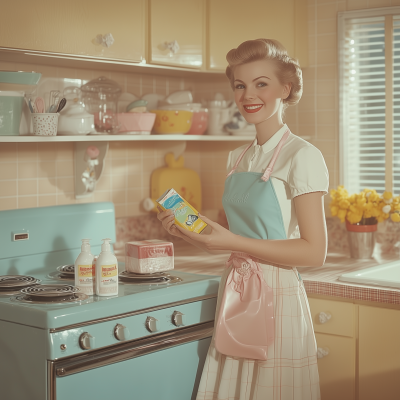 Vintage 1950s Kitchen Scene