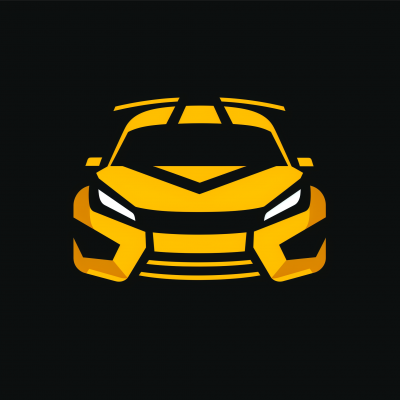 Futuristic Taxi Racecar Logo