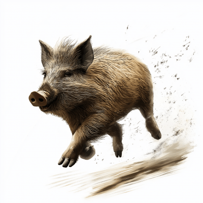 Wild Boar Running