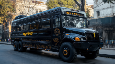 Hype Bus Outside Soccer Stadium