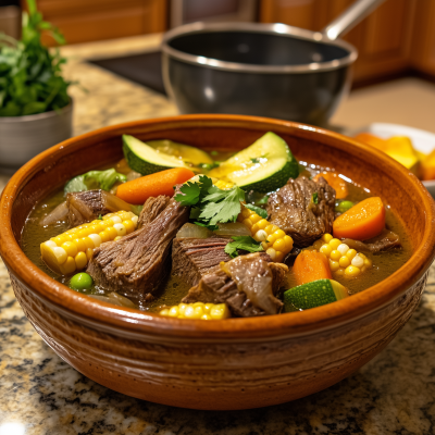 Traditional Mexican Beef Soup