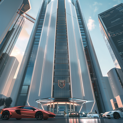 Modern Skyscraper Entrance