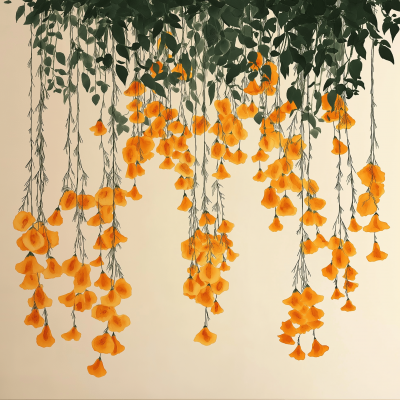 Hanging Yellow and Orange Flowers