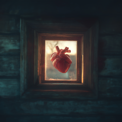 Heart in Square Window