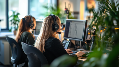 Diverse Customer Support Team in Office
