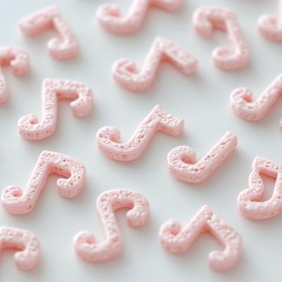 Musical Notes on Cereal Surface