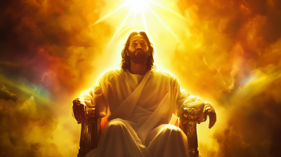 The Son of God on Golden Throne