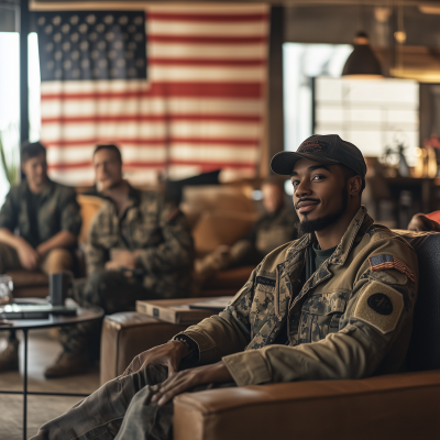 American Veterans in Lounge