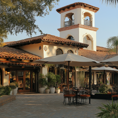 Spanish Colonial Restaurant Exterior