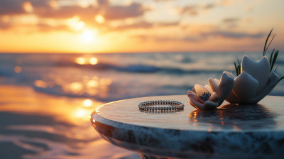 Jewelry on Pedestal at Sunset Beach