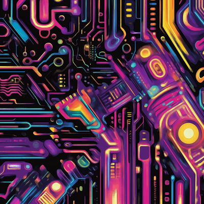 Wildly Colorful Circuits Illustration