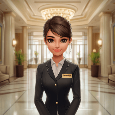 Professional Concierge Avatar for Hotel Customer Service Chatbot