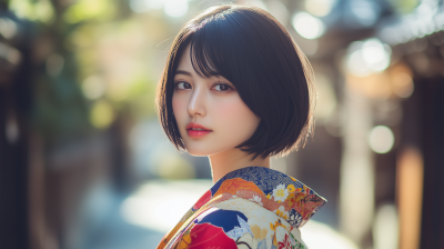 Japanese Woman in Kimono