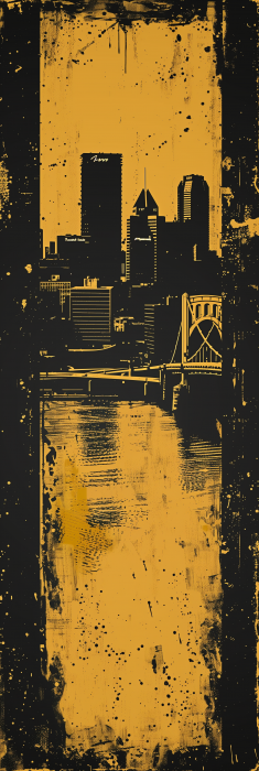 Pittsburgh City Grunge Poster Design