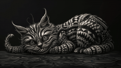 Cheshire Cat in MC Escher Style