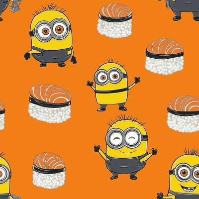 Minion Pattern with Sushi Rolls