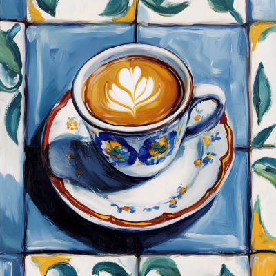 Espresso on Maiolica Tile