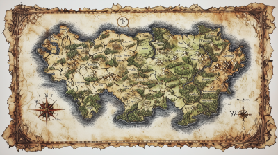 Fantasy Map on Parchment