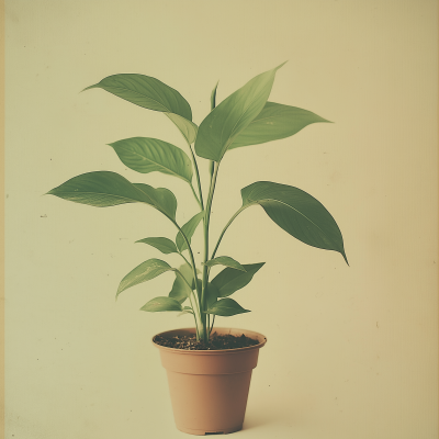 Vintage Aesthetic Plant Washed Out Photo