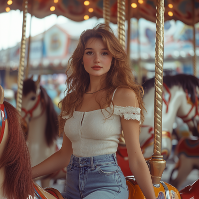 Vintage Carousel Portrait