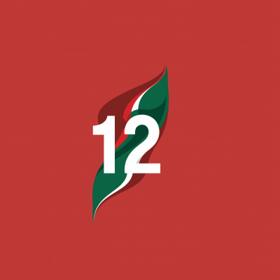 Vintage Italian Flag Number 12 Logo